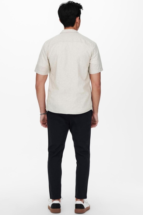 Only & Sons onscaiden ss solid linen shirt noos